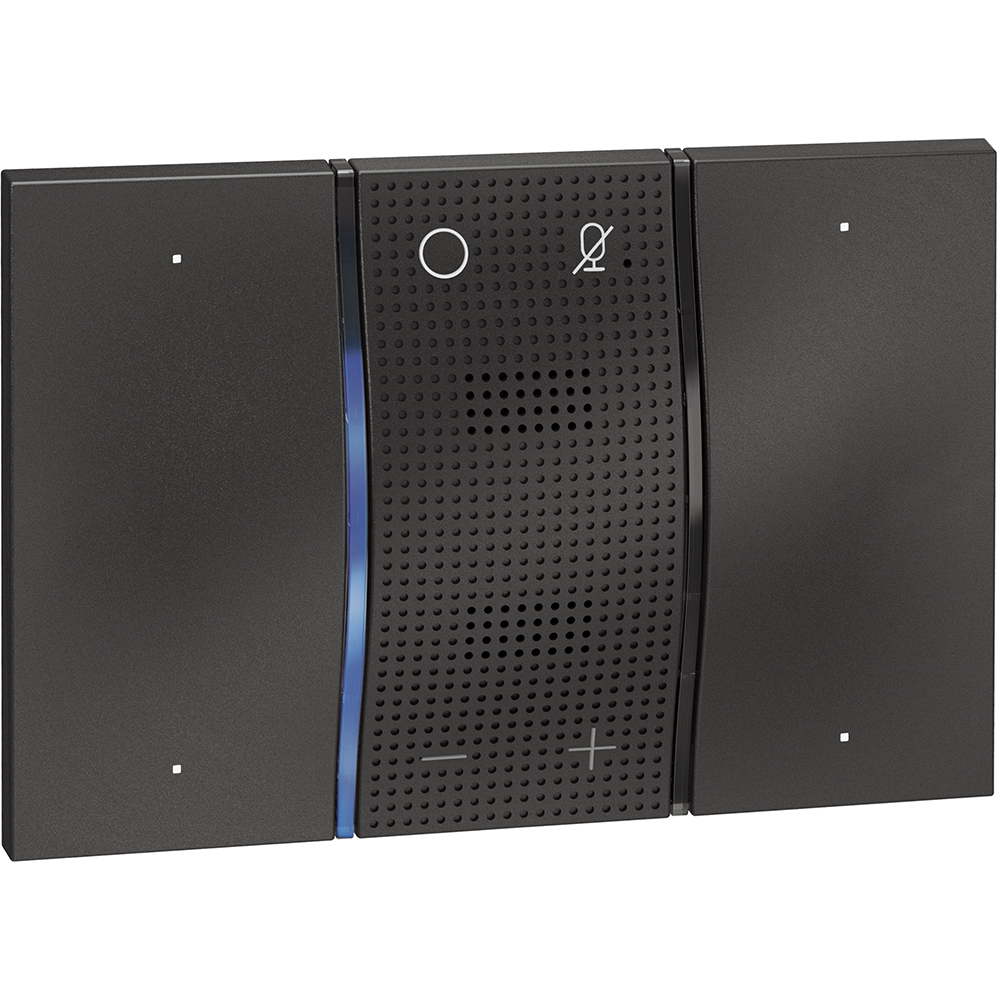 KG8013 Гласово упр. с вгр. Amazon Alexa, с 2 сенз. цифр. контр. за упр. на осв., 3 модула, черен