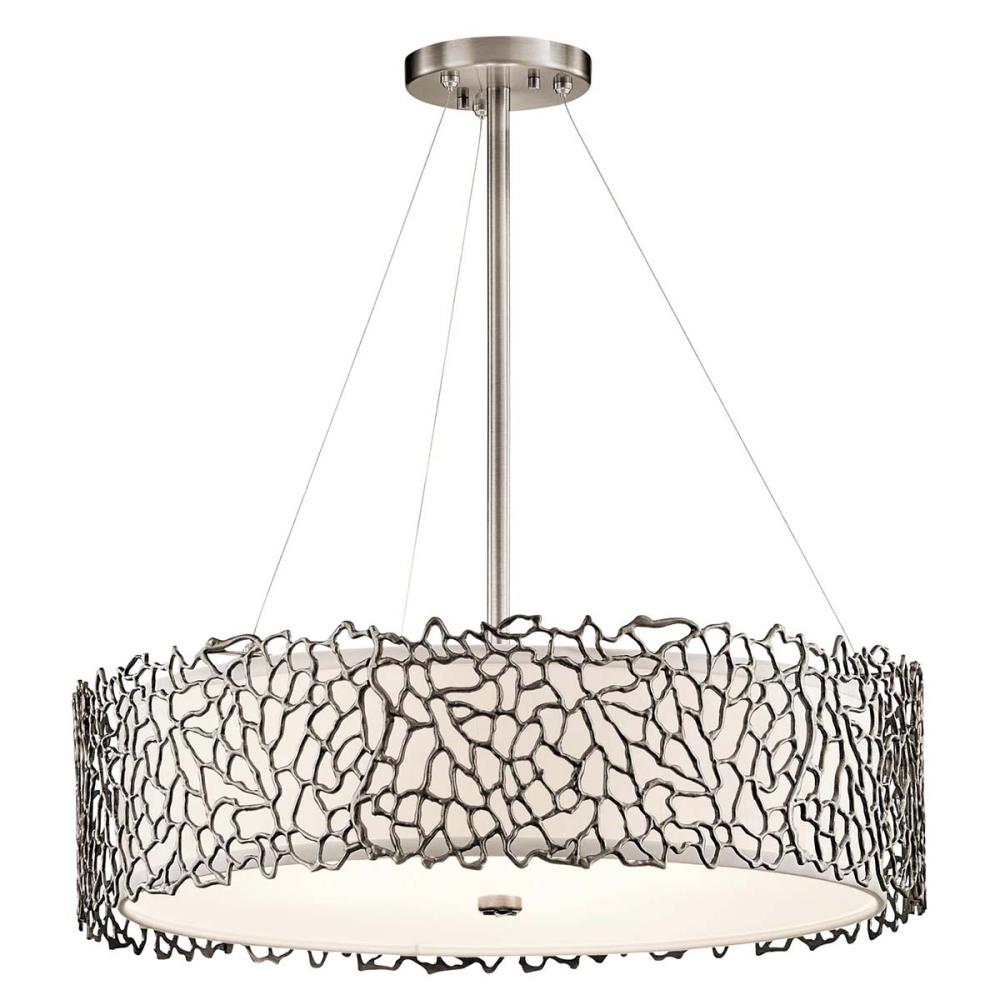 KL-SILVER-CORAL-P-B Полилей Silver Coral, Ø559mm 4x100W E27, Classic Pewter, Elstead Lighting_small