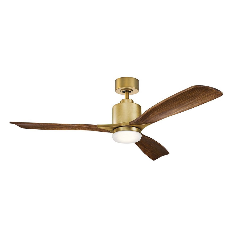 KLF-RIDLEY2-52-NB LED Осветител с вентилатор Ridley II, 1x14W, Natural Brass, Elstead Lighting_small