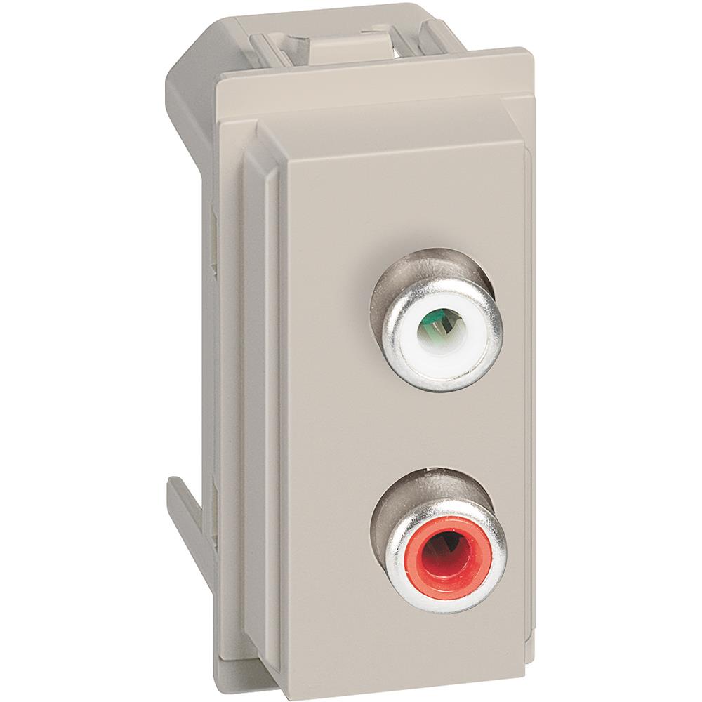 KM4269R - Двоен RCA модул, пясък 1M Bticino Living now_small
