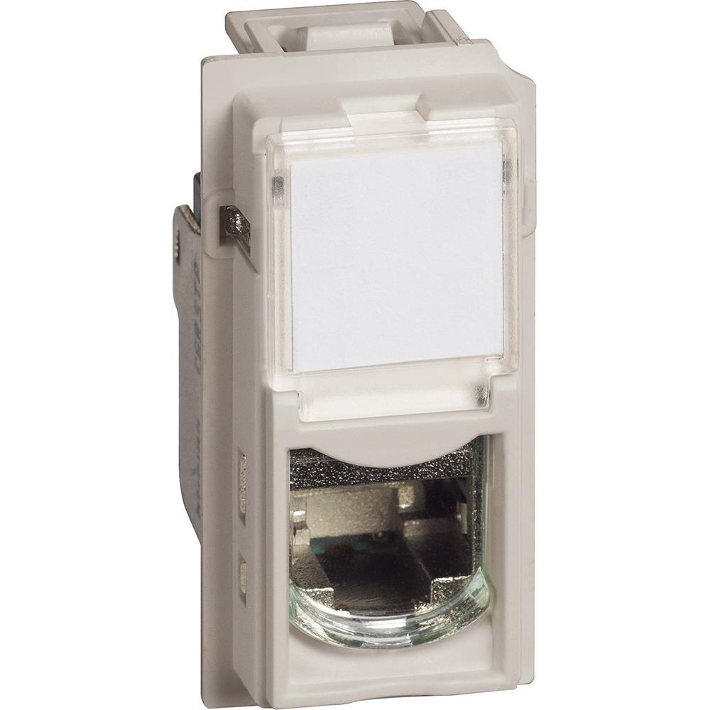 KM4279C6AS - RJ45 розетка STP cat6А - монтаж без инструменти, пясък 1M Bticino Living now