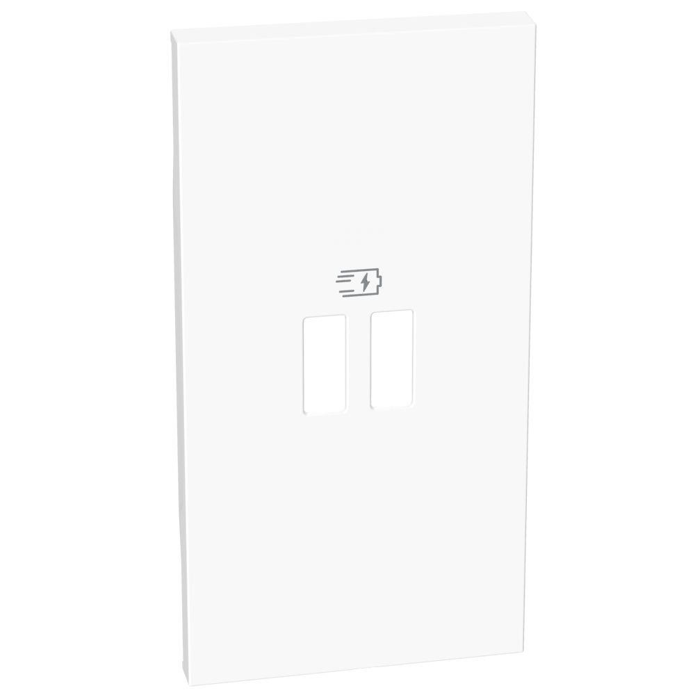 KW12PD - Лицев панел за USB розетка за  K4293CC, K4294C, бял 2М Bticino Living now