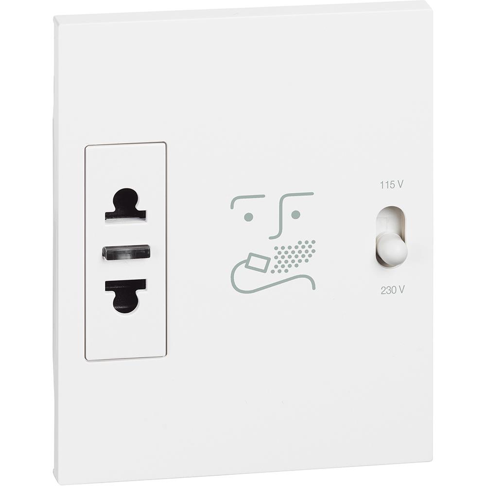 KW4177 Контакт за самобръсначка - 230V 50/60 Hz - 115/230V. 20 VA,бял 3M Bticino Living now