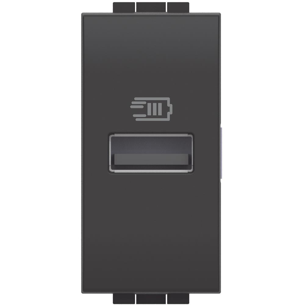 L4191A USB зарядно 5 Vdc Антрацит 1M Bticino Living Light_small
