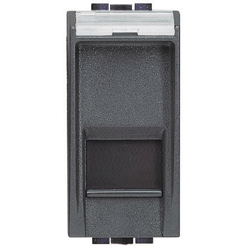 L4279C5E 1хRJ45 розетка без инструменти UTP кат. 5E 1M Антрацит Bticino Living Light_small