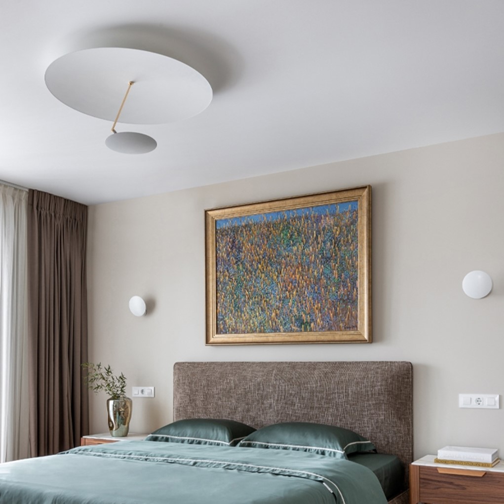 LC1808 Плафониера Lederam C180 Ø80 cm 1x24W LED, white/white/satin, Catellani&Smith_small