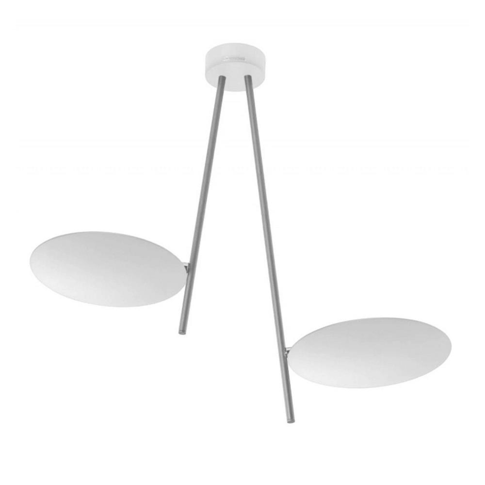 LC26 Плафониера Lederam C2 2x15W LED, white/satin/white, Catellani&Smith