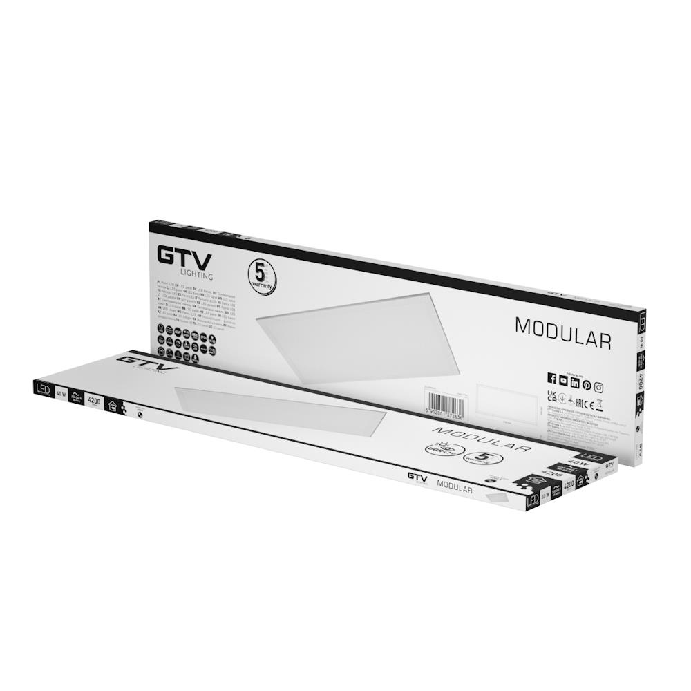 LD-MOD12030UGR-NB LED панел 120x30cm, 4000K, 40W, 4200lm, AC220-240V IP54 UGR<19 GTV_small