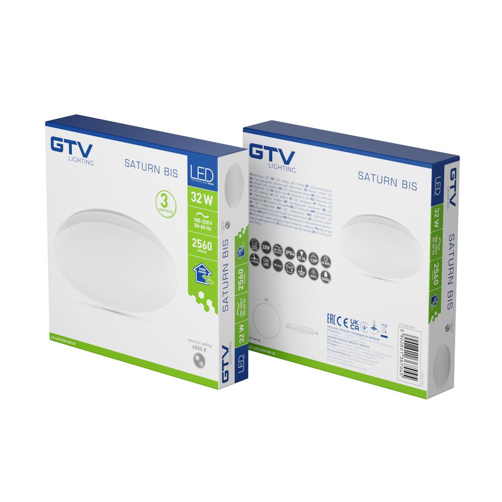 LD-SATU32W-NW-00 Осветително тяло SATURN BIS LED Ø375mm,  32W 2560lm 4000K IP54 GTV_small