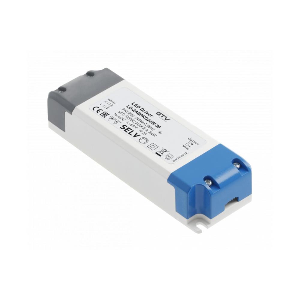 LD-ZASPRO24W-30 Захранване LED PRO - 24W, 220-240VAC/12VDC, IP20, 140/47/29mm GTV - ДО ИЗЧЕРПВАНЕ_small
