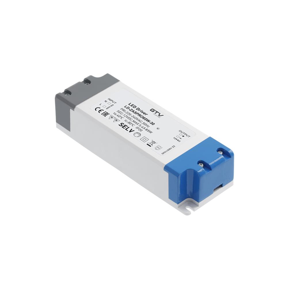 LD-ZASPRO65W-30 Захранване LED PRO - 65W, 220-240VAC/12VDC, IP20, 181/63/40mm GTV_small