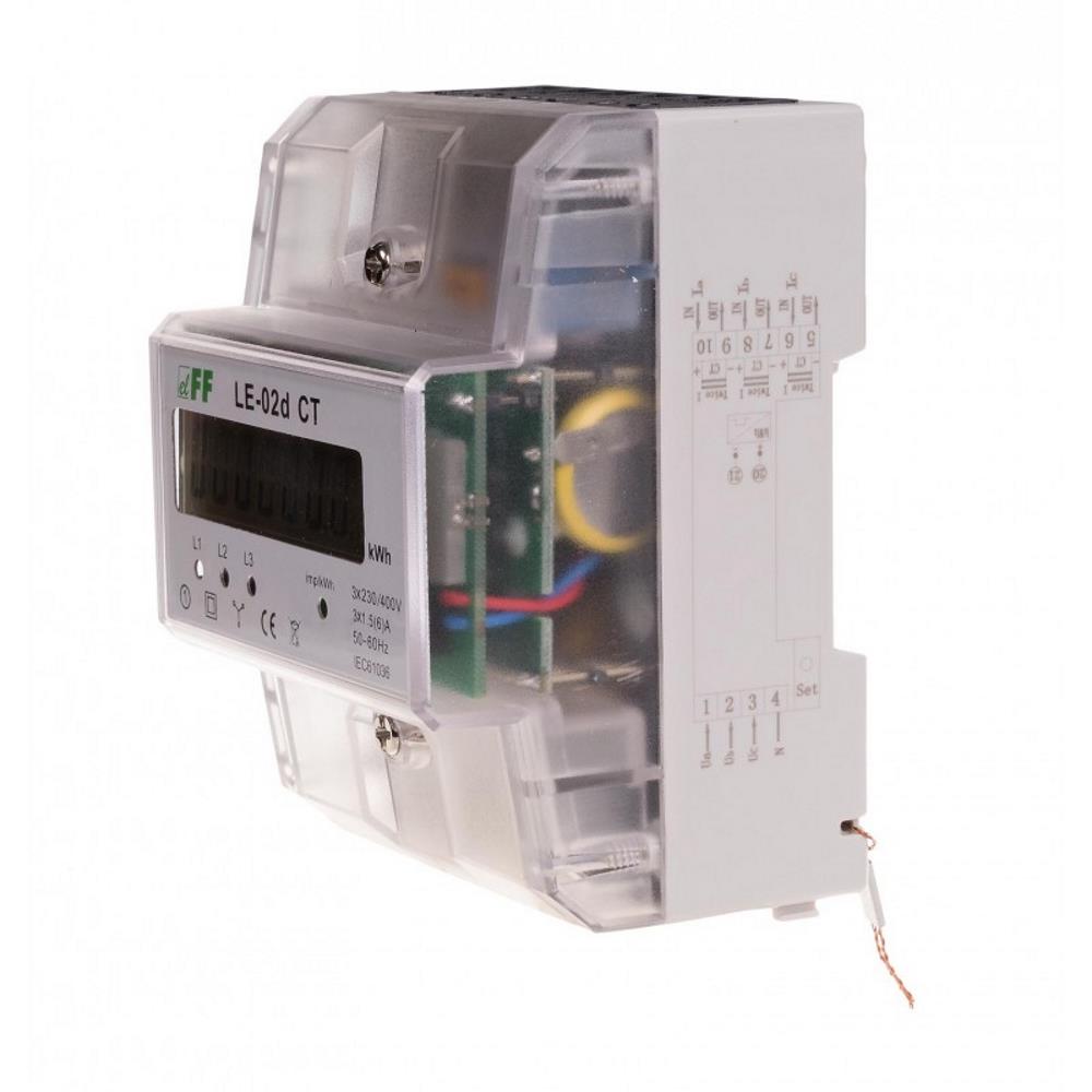 LE-02D CT Eлектромер,трифазен,за токови тр-ри,програмируем CT cl.1,3x230V,400V, 3x5A 50Hz, F&F_small