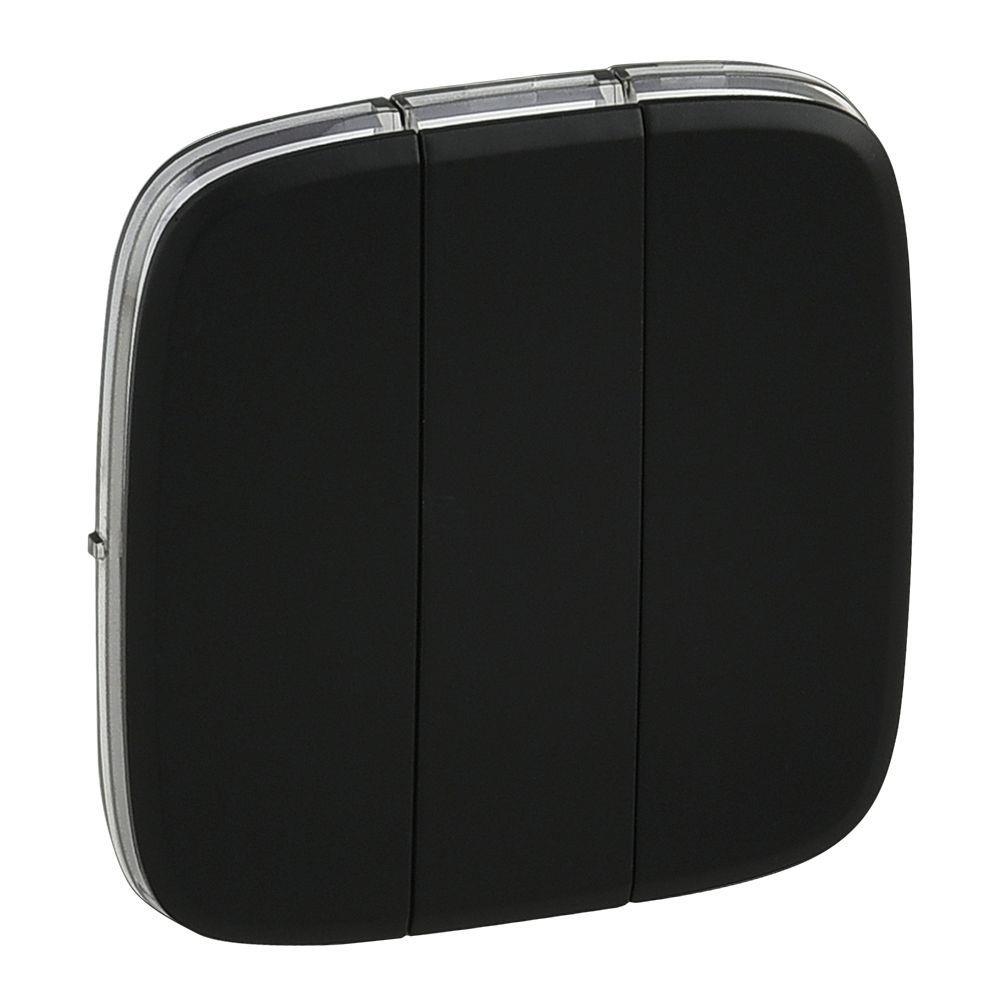 755038 Legrand Лицев панел Allure черен за троен ключ_small