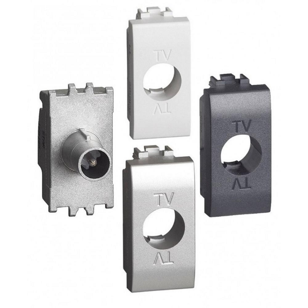 LN4202P14 Мъжка ТВ Розетка 14dB Бял, Алуминий, Антрацит 1M Bticino Living Light_small