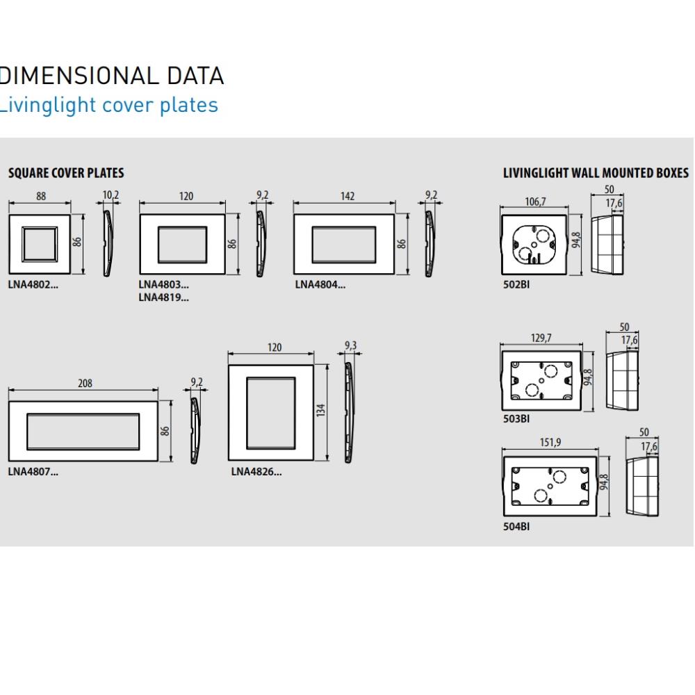 LNA4802AD РАМКА 2M Living Light Square Blue Bticino_small