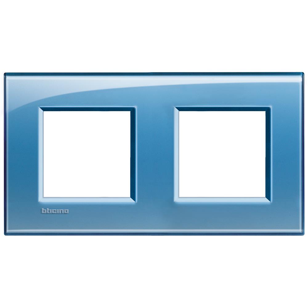 LNA4802M2AD Рамка 2x2M 71mm Living Light Square Blue Bticino_small