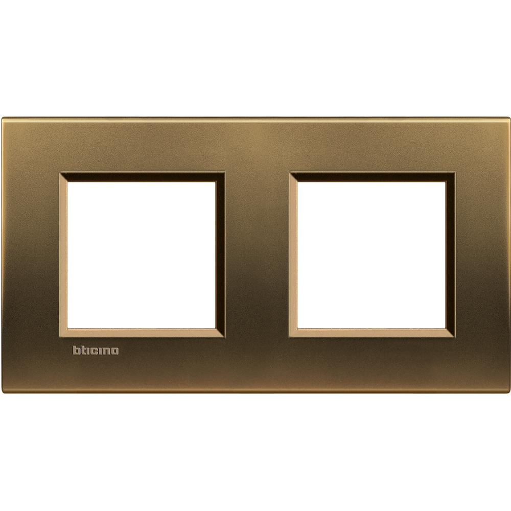 LNA4802M2BZ Рамка 2x2M 71mm Living Light Square bronze Bticino_small