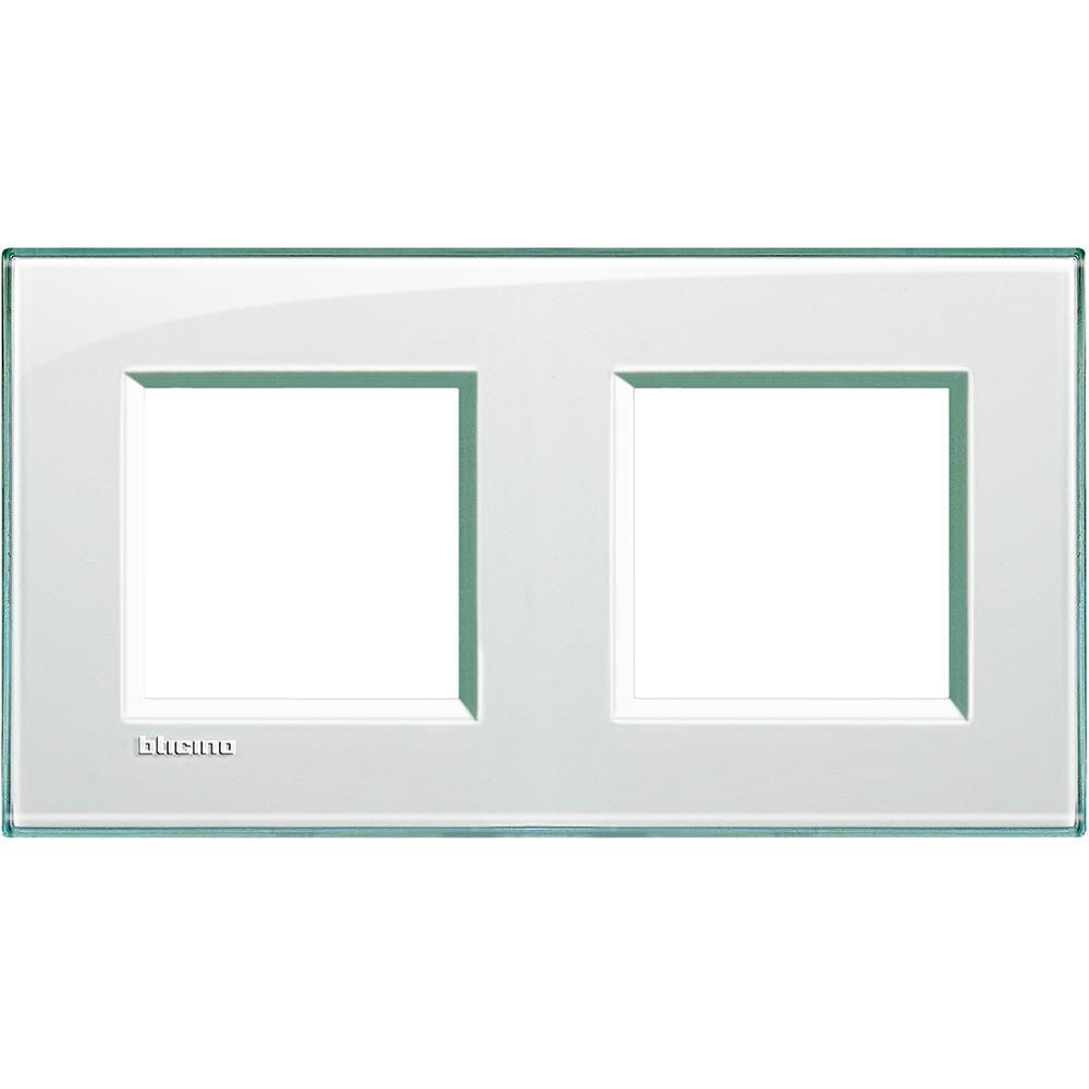 LNA4802M2KA Рамка 2x2M 71mm Living Light Square Aquamarine Bticino_small