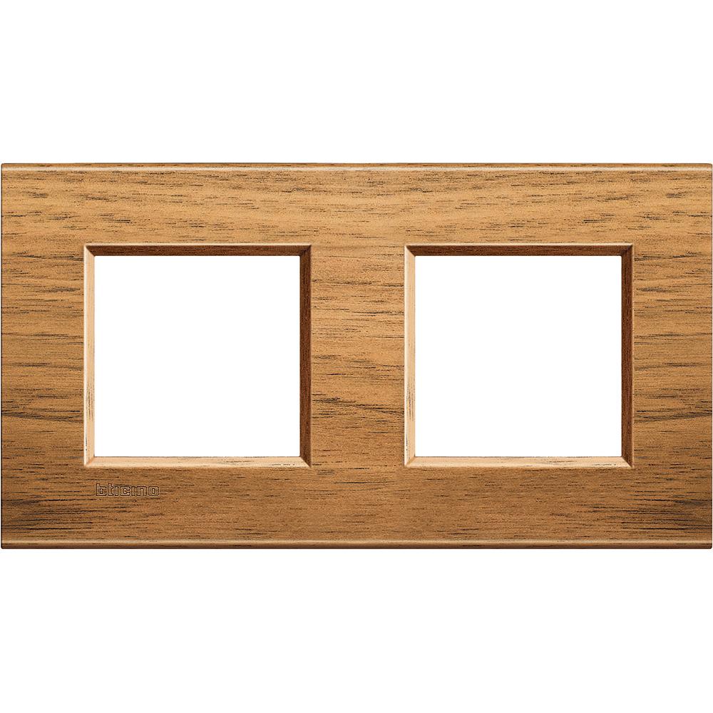 LNA4802M2LNC Рамка 2x2M 71mm Living Light Square Walnut Bticino_small