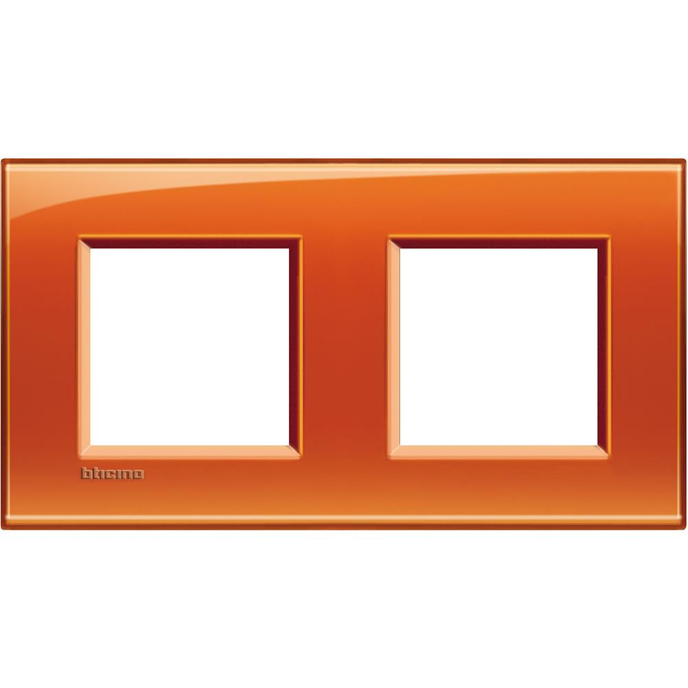 LNA4802M2OD Рамка 2x2M 71mm Living Light Square Orange Bticino_small