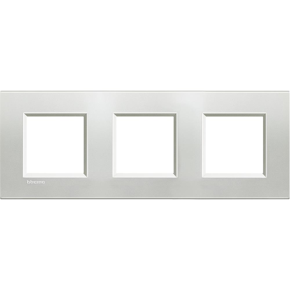 LNA4802M3AG Рамка 3x2M 71mm Living light Square silver Bticino_small