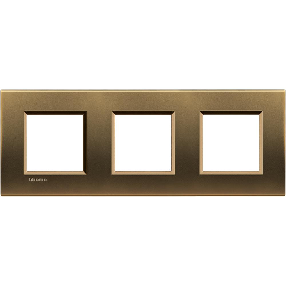 LNA4802M3BZ Рамка 3x2M Living Light Square 71mm bronze Bticino_small