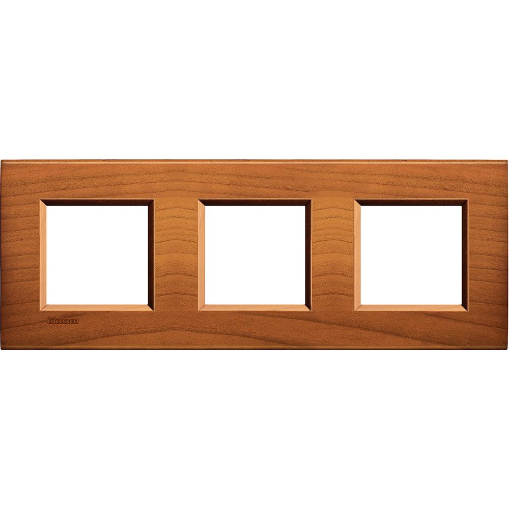 LNA4802M3LCA Рамка 3x2M 71mm Living Light Square Cherrywood Bticino_small