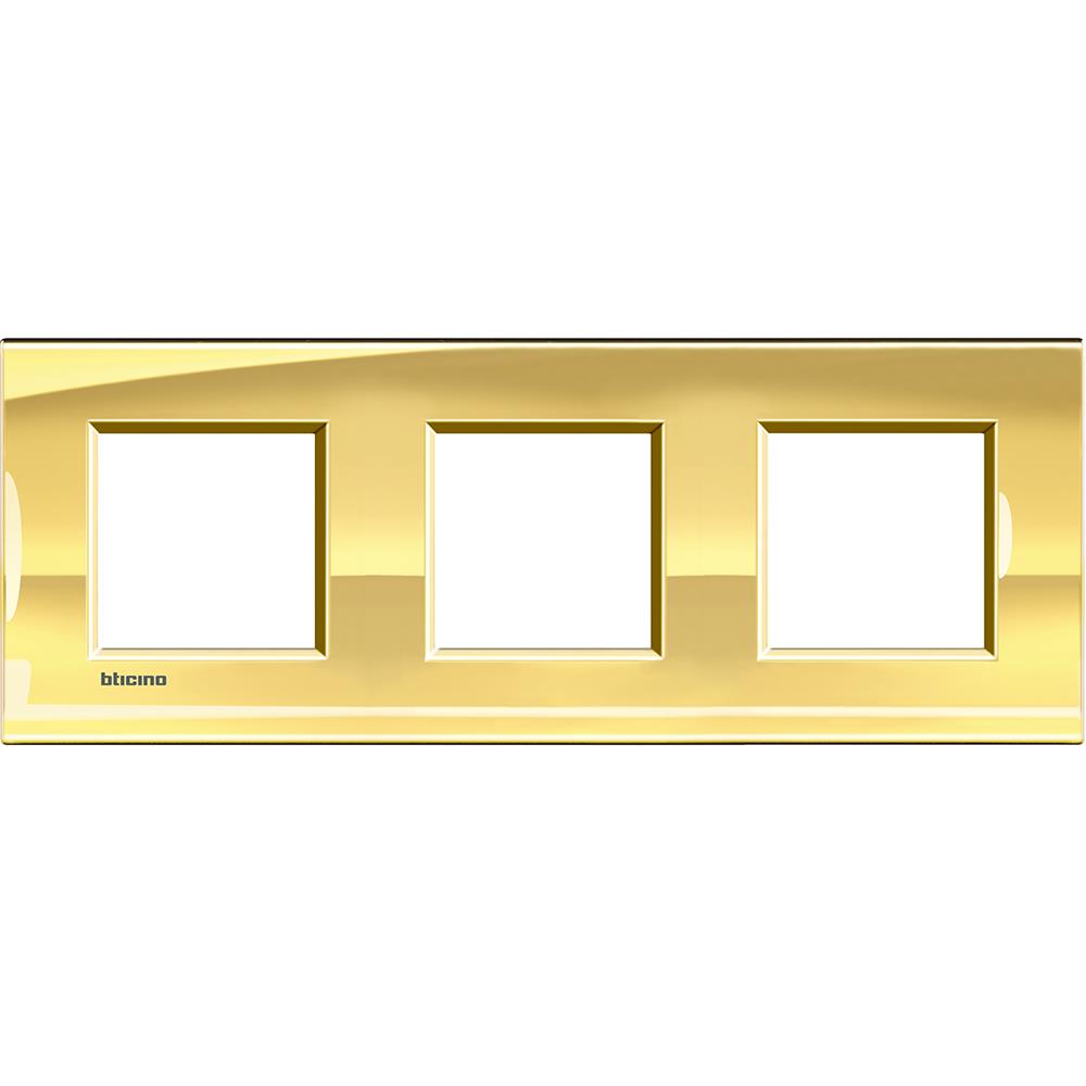 LNA4802M3OA Рамка 3x2M Living Light Square 71mm Ice gold Bticino_small
