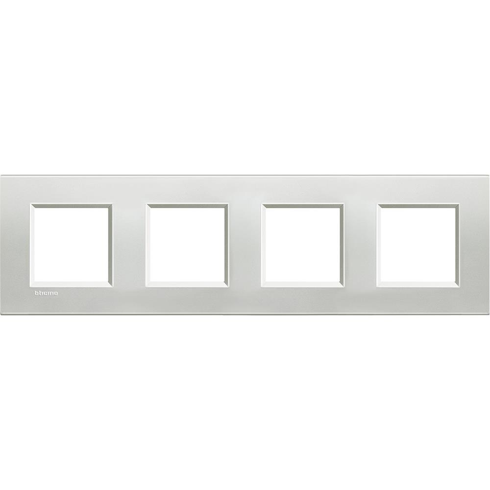LNA4802M4AG Рамка 4x2M 71MM Living light Square silver Bticino_small