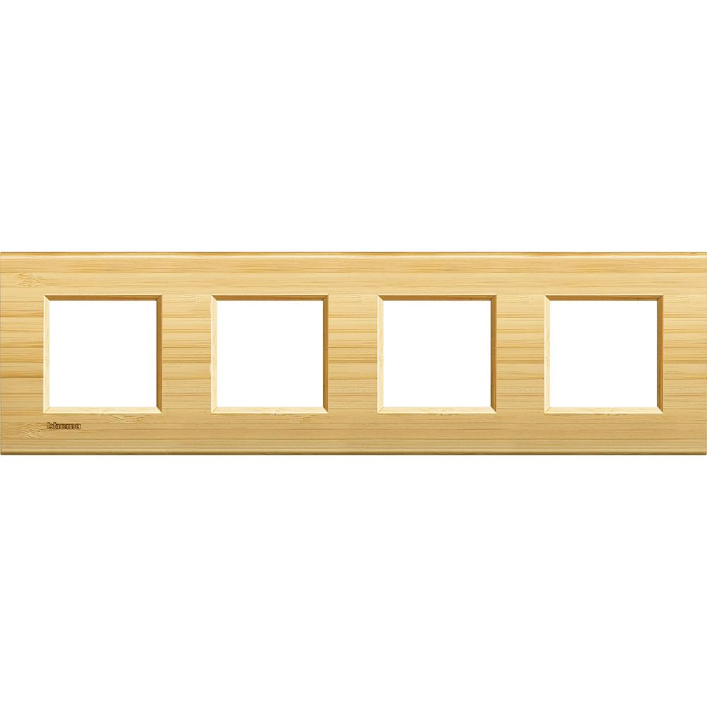 LNA4802M4LBA Рамка 4x2M 71mm Living Light Square Bamboo Bticino_small