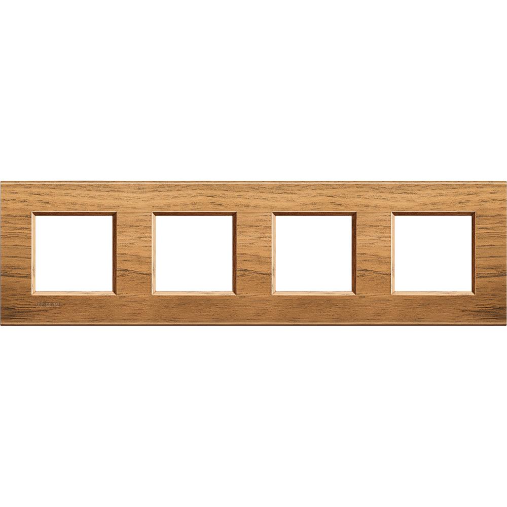 LNA4802M4LNC Рамка 4x2M 71mm Living Light Square Walnut Bticino_small