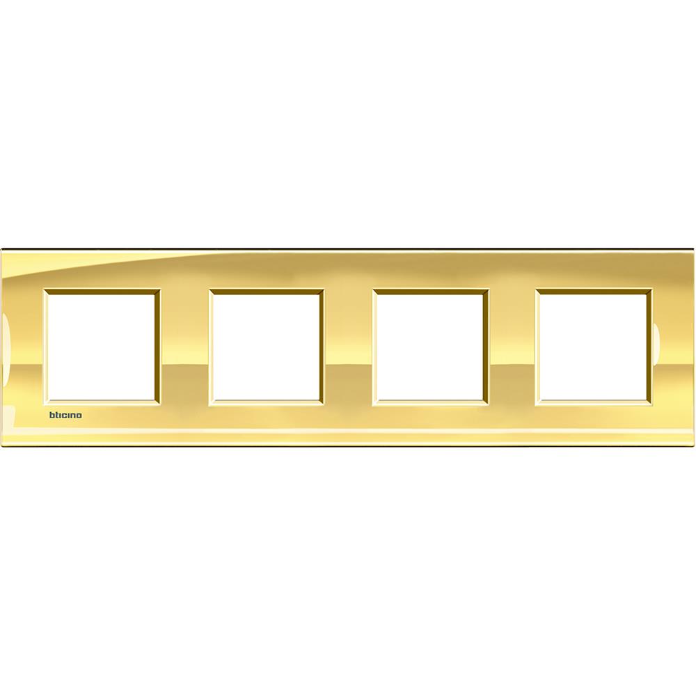 LNA4802M4OA Рамка 4x2M Living Light Square 71mm Ice gold Bticino_small