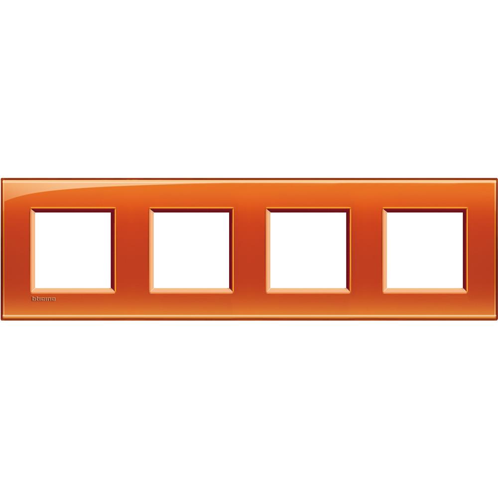 LNA4802M4OD Рамка 4x2M 71mm Living Light Square Orange Bticino_small