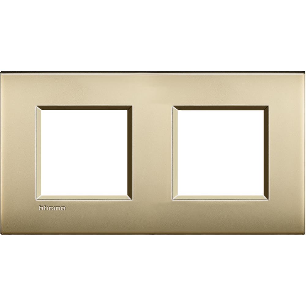 LNE4802M2OF Рамка 2x2M 71mm Livinglight AIR Gold Bticino