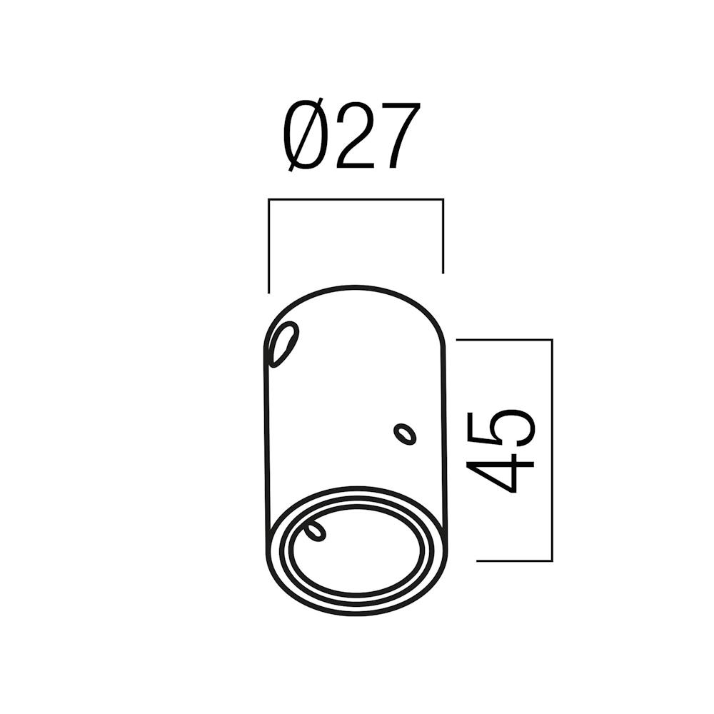 LP18CWF SBK Елемент за закрепване на тръбна LED лента XLOOP, Arelux_small