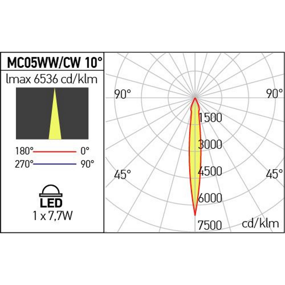 MC05WW BK Прожектор XMICRO IP20, за 1-проводна релса, 7,7W 24V DC 3000K, Black, Arelux_small