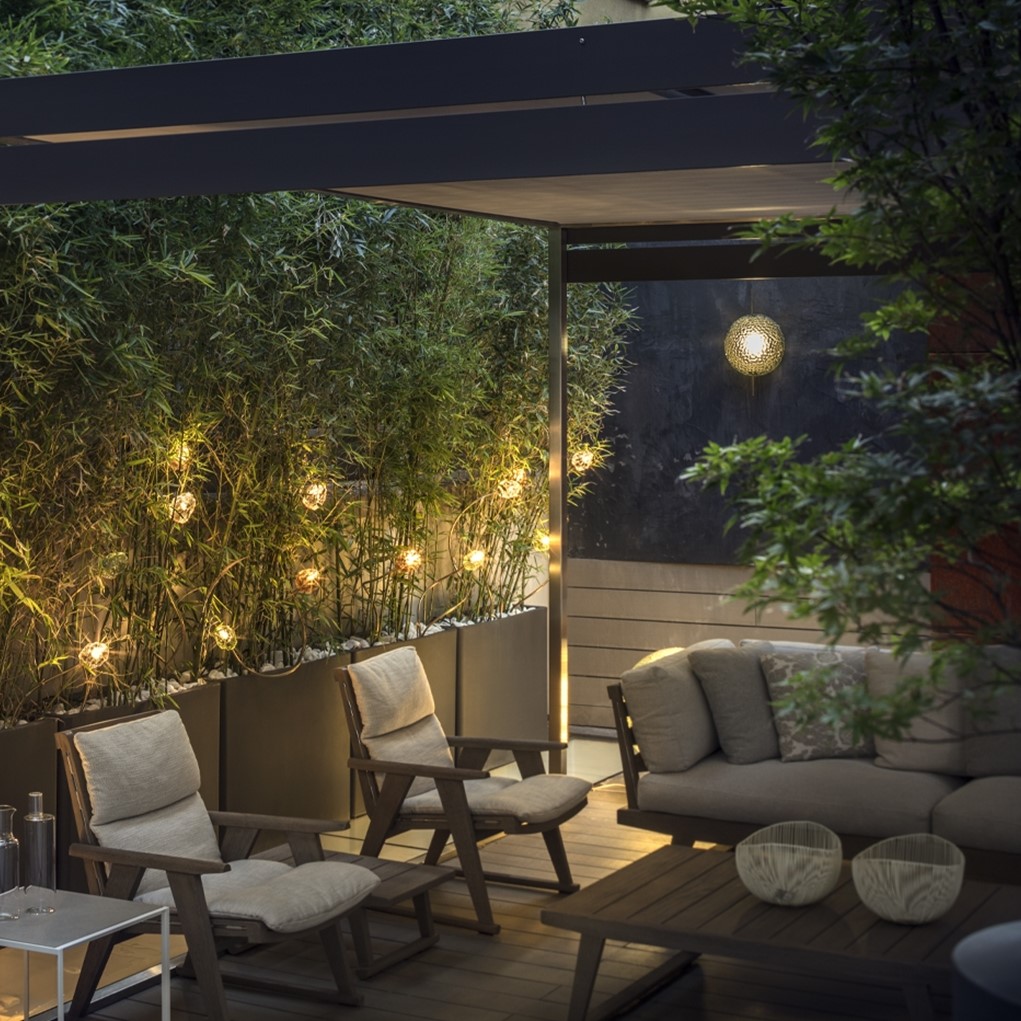 MD3PTR Аплик Medousê W, LED 1x15W 2700K, Ø30см, IP64, transparent/brass details, Catellani&Smith_small