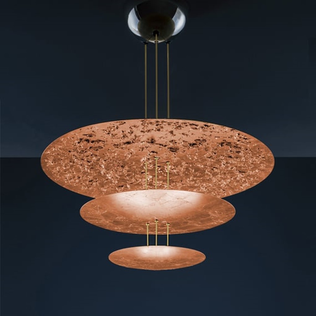 MELC Осветително тяло Macchina della Luce, model E, LED 4x6W 2700K, Ø50-30-18см, copper, Catellani&Smith