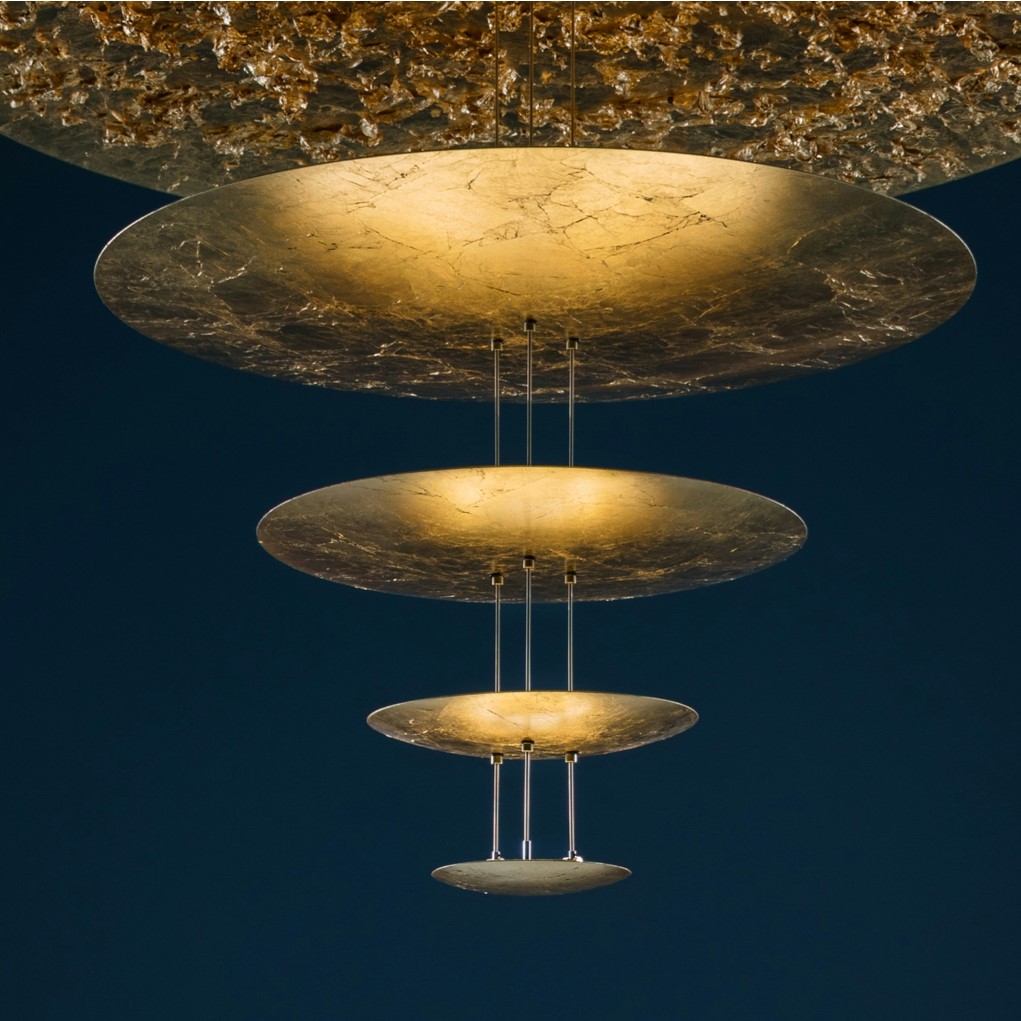 MILC Осветително тяло Macchina della Luce, model I, LED 5x6W 2700K, Ø80-50-30см, copper, Catellani&Smith