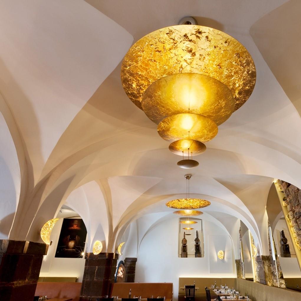 MILG Осветително тяло Macchina della Luce, model I, LED 5x6W 2700K, Ø80-50-30см, gold, Catellani&Smith_small