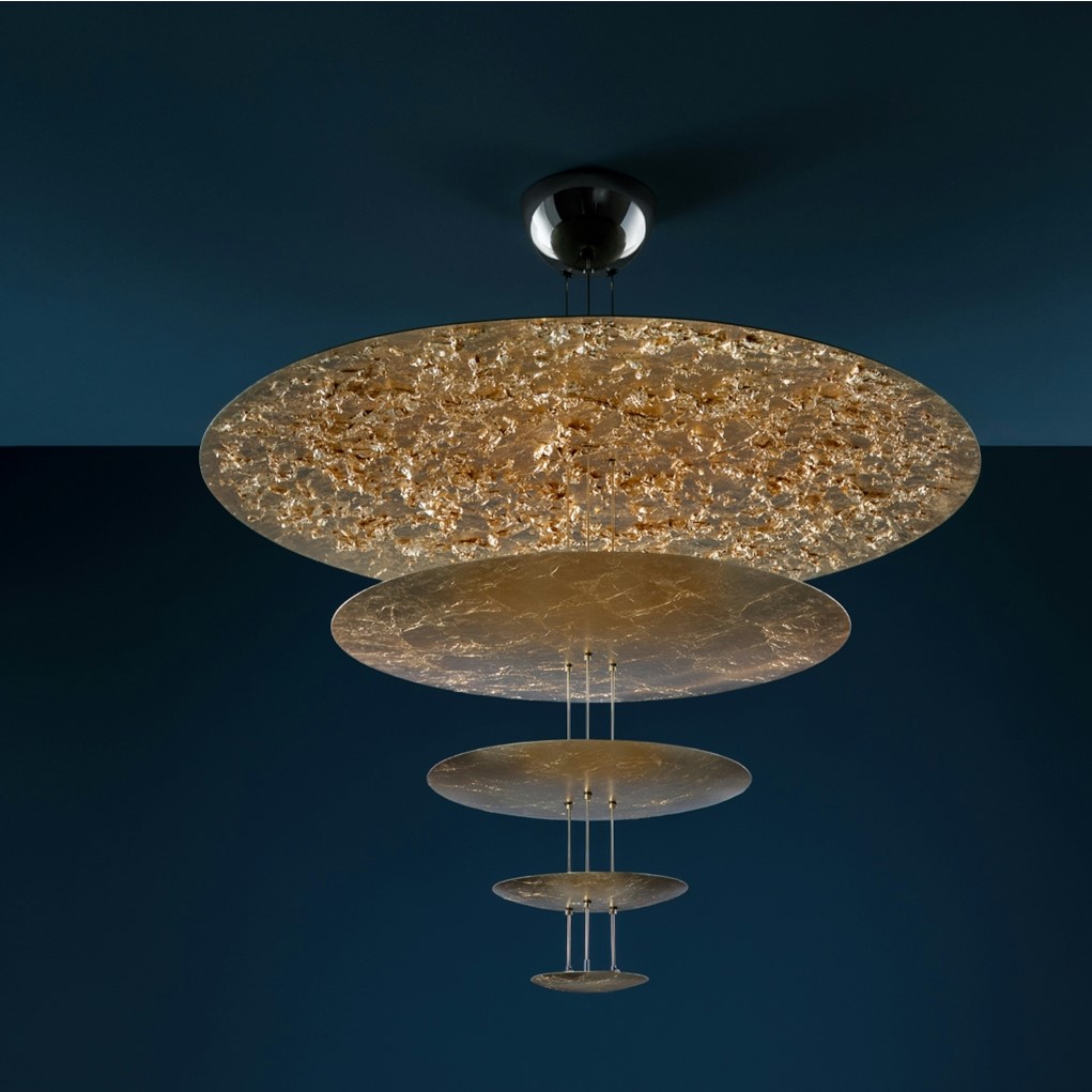 MILG Осветително тяло Macchina della Luce, model I, LED 5x6W 2700K, Ø80-50-30см, gold, Catellani&Smith