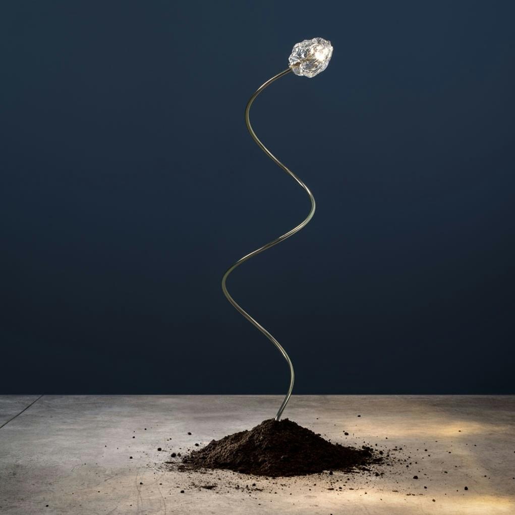 MR100 Лампион More F, LED 1xG4 1,5W 12V DC, H100см, кабел 170см, transparent, Catellani&Smith