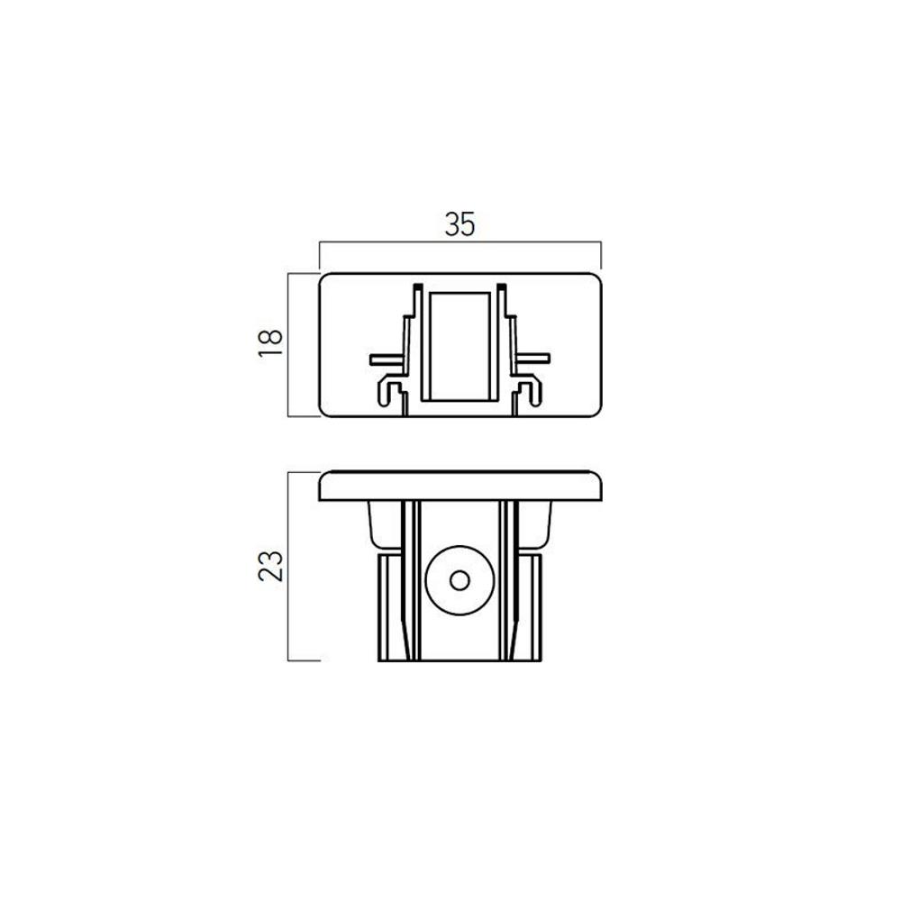 MT1015 BK Крайна капачка MINITRACK 1c END CAP BK - Arelux_small