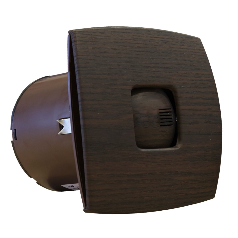 401057 Вентилатор за баня A100XS-K, клапа, 230V/50Hz, тъмно дърво, MTG