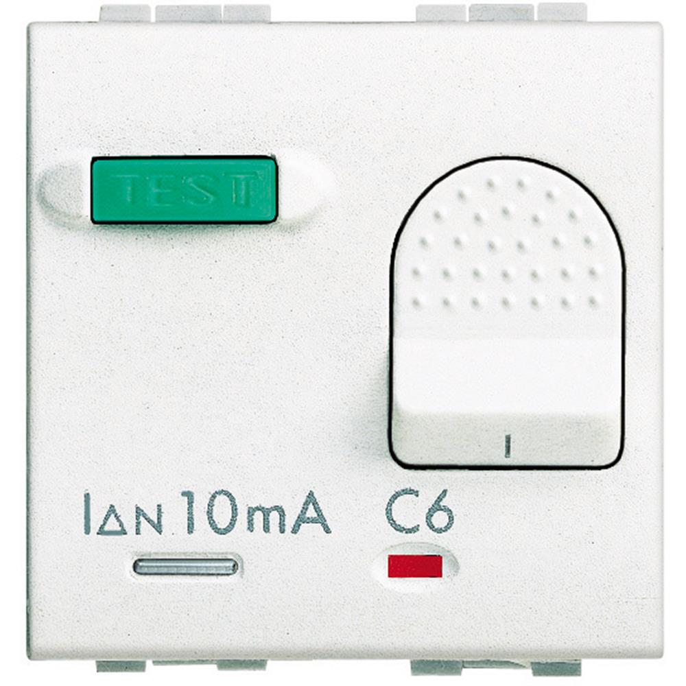 N4305/16 Дефектнотокова защита 16A, 10 mA, 1М Бял Bticino Living Light