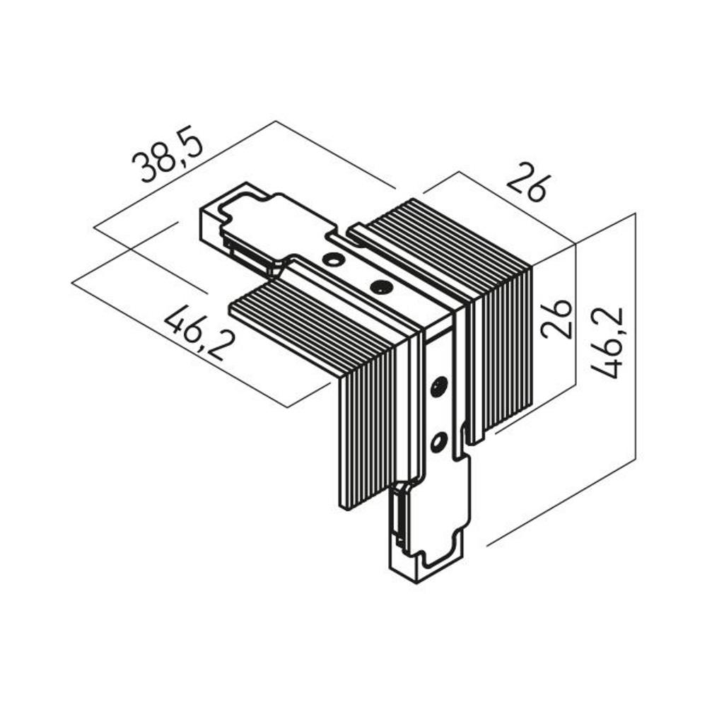 NE01REAC Свързващ елемент XNEO REC. 24V DC 90 degr. DIF. PLANES Arelux_small