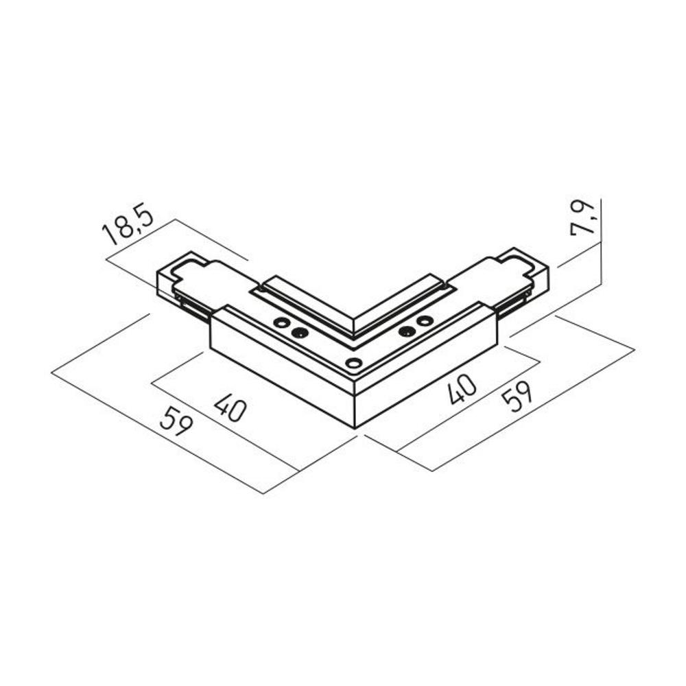 NE01SC90 Свързващ елемент XNEO 90 degr. 24V DC SAME PLANE Arelux_small