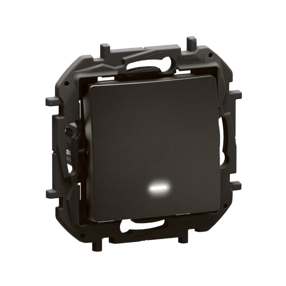 NP2211BK Девиаторен ключ с индикатор Niloe NEW, 10AX - 250 VA, авт. клеми, черен, Legrand_small