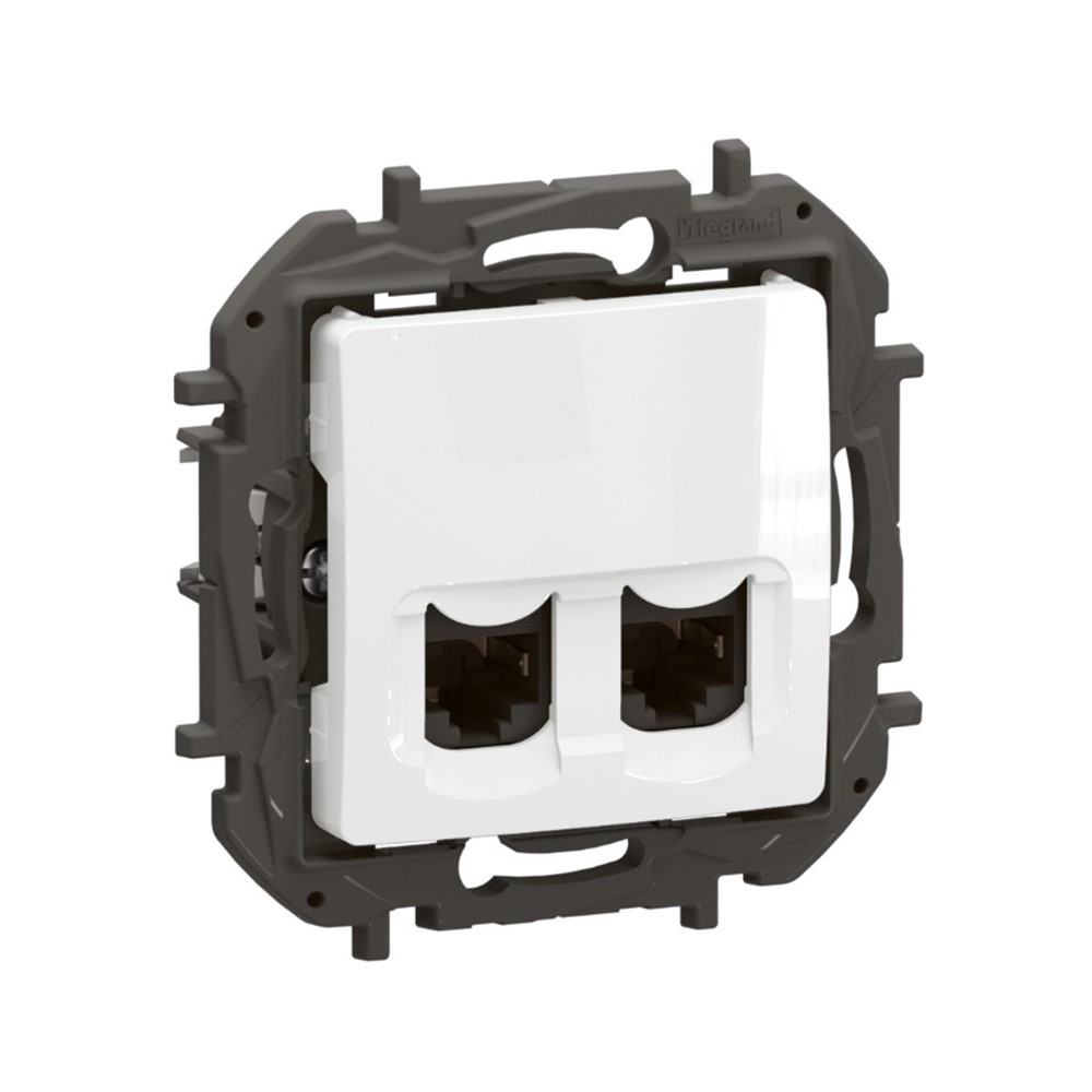 NP4332WH Двойна розетка RJ45 Niloe NEW, cat.6 FTP, бял, Legrand_small