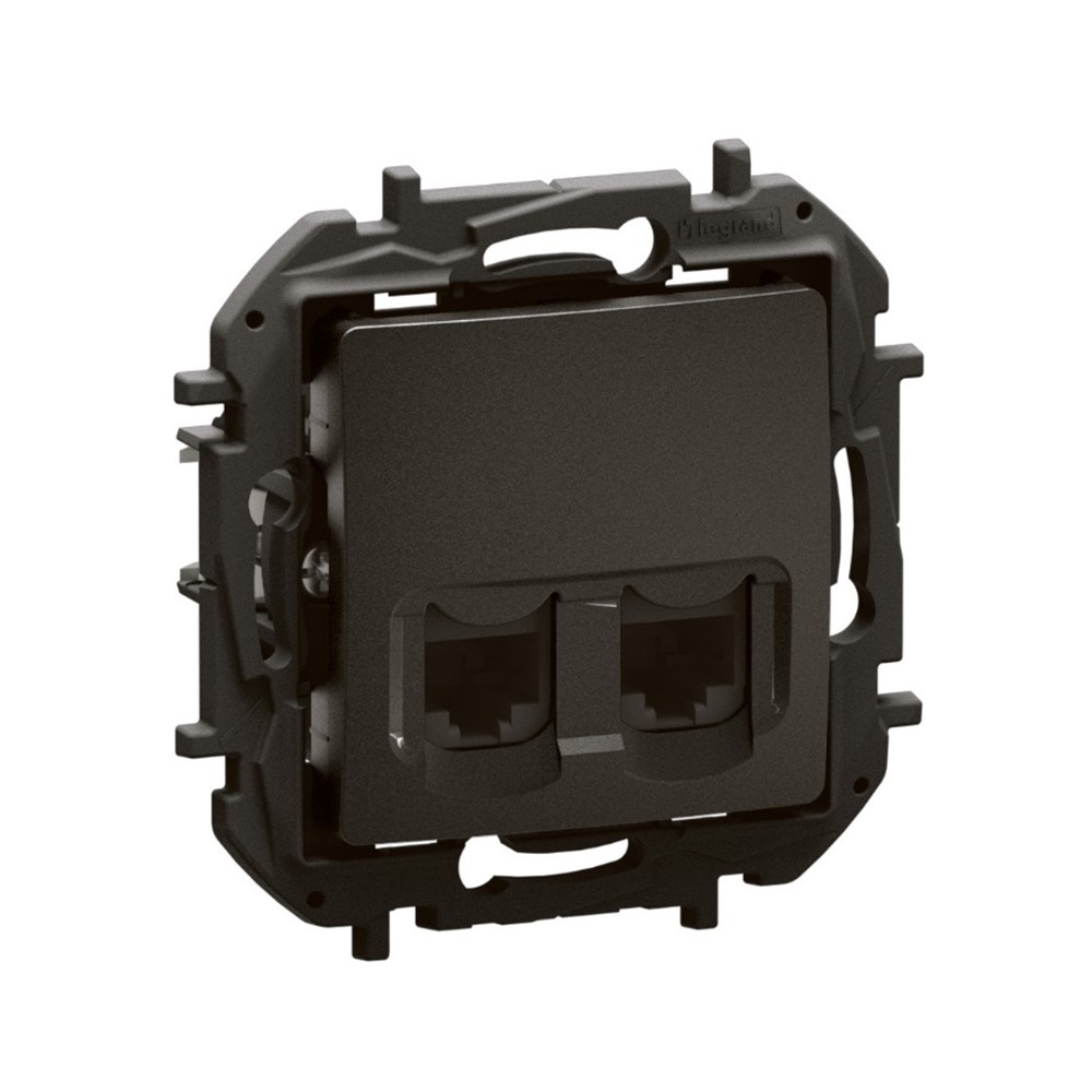 NP4334BK Двойна розетка RJ45 Niloe NEW, cat.6 UTP, черен, Legrand